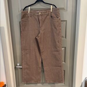 American Eagle Outfitters Women’s Tan Relaxed Jeans